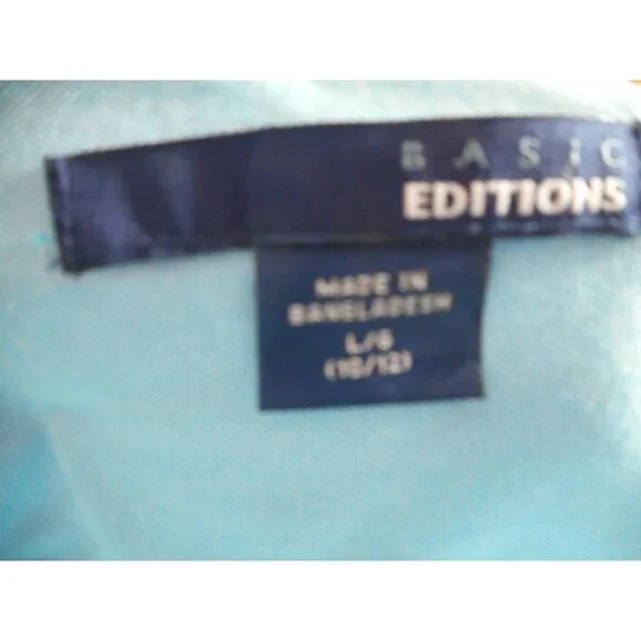 Blue cotton Long sleeve Casual Shirt Size L Youth - Picture 2 of 3